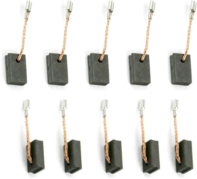 Golden crown - Koolborstels - Vervangbare koolborstels voor elektrisch gereedschap - Zwart - Duurzaam materiaal - Geschikt voor haakse slijper - 10 st