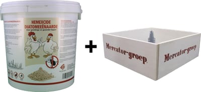 Hemexcide Diatomeeënaarde 10 Liter Emmer - Inclusief Stofbadrand - Voor Kippen - Tegen Bloedluizen en Mijten