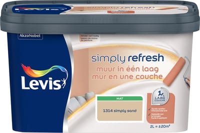 Levis - Simply Refresh Muur In Een Laag - Simply Sand - 2 L
