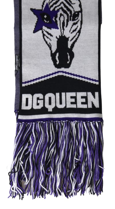 Multicolor Wol DG Koningin Wrap Franje Sjaal