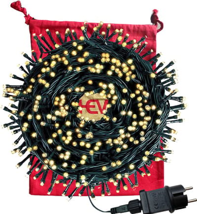 HEM LED Kerstverlichting Buiten – LED Kerstverlichting Binnen – 240 Lampjes – 18 m Snoer – Extra Warm Wit Licht – Kerstverlichting Voor Binnen En Buiten