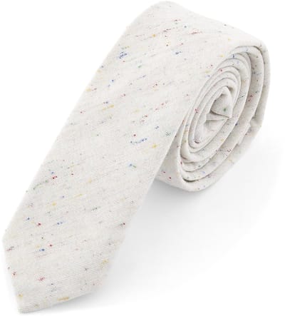 Witte Linnen Stropdas