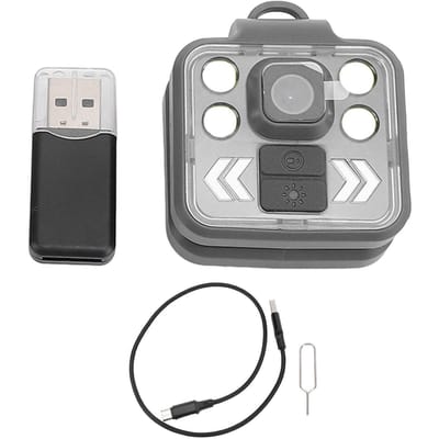 Caméra de sport 1080p, vision nocturne, petit enregistreur vidéo portable pour le sport, lampe de poche