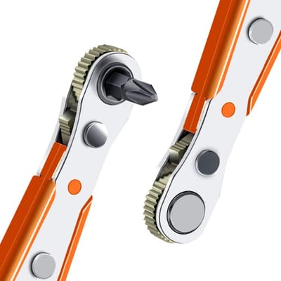 Mini Ratelschroevendraaier Set met Kruiskopschroevendraaierbits en Magnetische Adapter