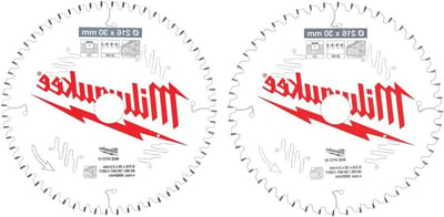 Cirkelzaagbladen Dubbelpak - Zaagbladen Set - Precisie Zagen - Flexibel Ontwerp - 216 mm - Zilver