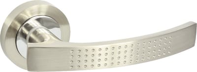 Domino® Deurklink ALMA-R ECO M9 - Nikkel gelakt - Deurkruk, Deurbeslag, Deurklinken voor Binnen - Deurbeslag van aluminium - Deurklink voor kamerdeur, kantoordeur, kelderdeur en binnendeur