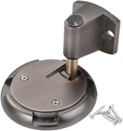 Mechanische Deurstop - Deurvanger Houder - Binnendeuren Beveiligen - Robuuste Zinklegering - 6.5 x 6.2 cm - Grijs