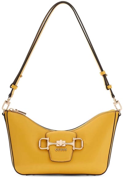 GUESS schoudertas Janie Convertible Shoulder Bag Amber donkergeel
