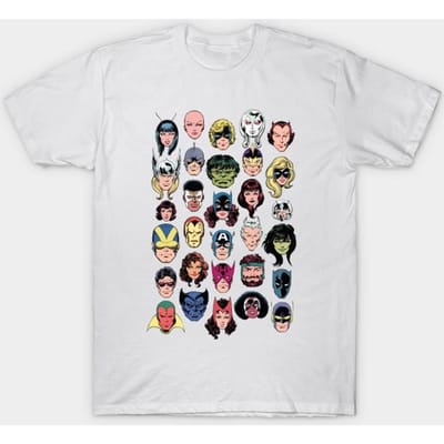 T-shirt Femme Avengers Imprimé Harajuku Kawaii T-shirt Été Manches Courtes T-shirt Femme Haut Tee 4XL blanc