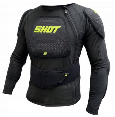 Shot Racing Airlight Beschermingsvest Motor Zwart/Fluo Geel