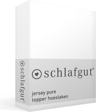 Schlafgut Jersey Pure topper hoeslaken - Eenpersoons - Full-White