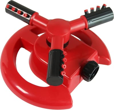 Roterende Sproeier - Gazon Besproeier - Tuin Beregening - 360 Graden Dekking - Tot 40 Voet - Rood