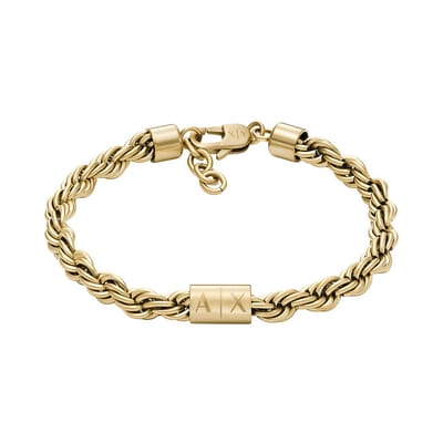 Armani Exchange AXG0124710 Heren Armband - Goudkleurig