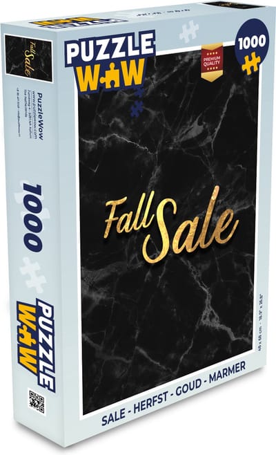 Puzzel Sale - Herfst - Goud - Marmer print - Legpuzzel - Puzzel 1000 stukjes volwassenen