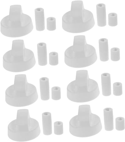 Universele Kookknoppen - Fornuis Knoppen - Apparaten Repareren - Eenvoudige Installatie - 4.1 cm - Wit