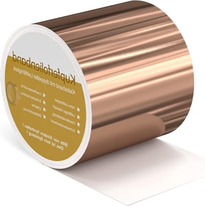 Koperband tegen Slakken, 100 mm x 10 m, Effectieve Slakkenbescherming voor Tuinbedden, Zelfklevende Tape voor Tuin, Duurzame Oplossing tegen Slakken, Vervangt Slakkenkorrels