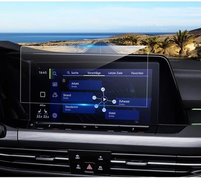 Dailygoods - Navigatie Beschermfolie voor VW Golf 8 (2020-2023) - 9H Krasbestendig Gehard Glas