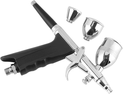 Professionele Airbrush Set voor Taartdecoratie met 0.3mm en 0.8mm Spuitmonden, Inclusief Nossels en Bekers