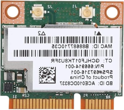 Draadloze WiFi Kaart - Netwerkkaart Bluetooth - Laptop Upgrade - Dual Band 2.4/5GHz - Half Mini PCIe - Niet van toepassing