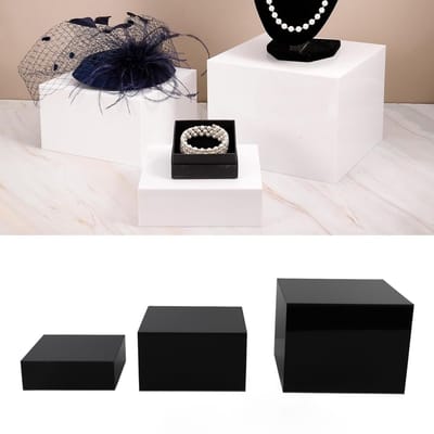 Dailygoods- Acryl Risers Hoogglans - Voedselpresentatie - Buffet Tafel - Stabiliteit - Eenvoudig Onderhoud - Verhoogde Weergave - Presentatiestandaard
