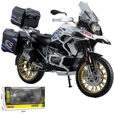 1/10 R1250 Gs Adv Legering Racing Motorfiets Diecasts Metaal Straat Sport Motorfiets Model Simulatie Geluid En Licht Kinder Speelgoed Cadeau