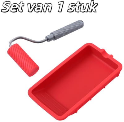 Lijmroller Set - Lijm Applicator - Houtbewerking - Precisie Applicatie - 20 x 10 x 4 cm - Rood