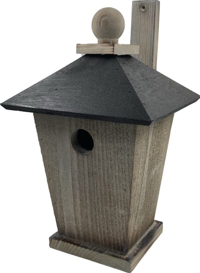 GARDEN SPIRIT Vogelhuisje 20 x 20 x 29 cm. Nestkast gevlamd zwart