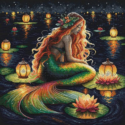 Borduurpakket AVA Stitch - The Mermaid's Sanctuary - De Veilige haven van de Zeemeermin - 091