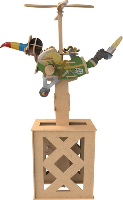 Birdman 3D Houten Bouwpakket – Mechanische Puzzel – 101 Onderdelen – 42,5 cm
