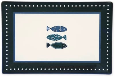 Excelsa Italiaans Design – Ocean | Set van 6 Platte Borden (30 x 20 x 3 cm)