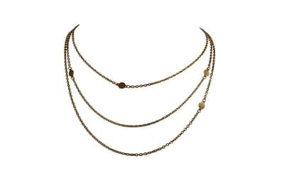 Stainless steel - layer ketting - dames - goudkleurig - FlowJewels