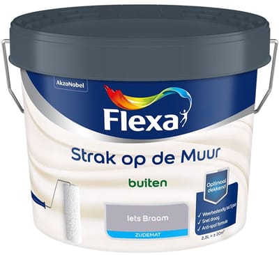 Flexa - Strak Op De Muur Buiten Zijdemat - Iets Braam - Mengverf - 2,5 L