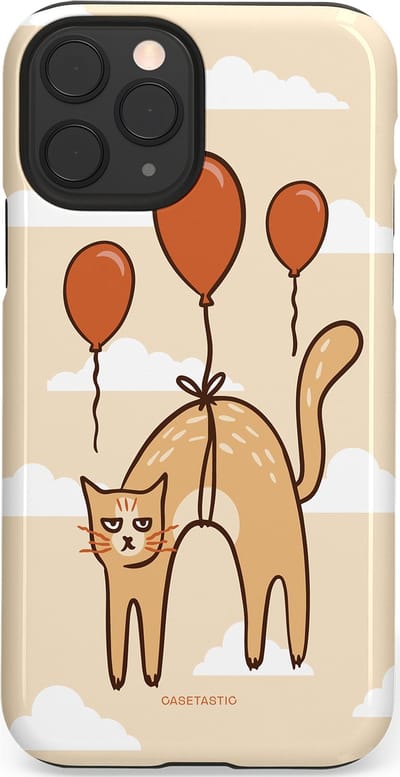 Casetastic Hoesje Geschikt voor Apple iPhone 11 Pro - Stijlvolle Beschermende Duo-layer Case - Kattenfeest Ballonnen