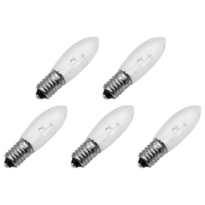 Reserve Kerstlampjes E10 LED - 5 stuks - 10-55V - 0.2W - Warm Wit Licht - 2200K - Helder