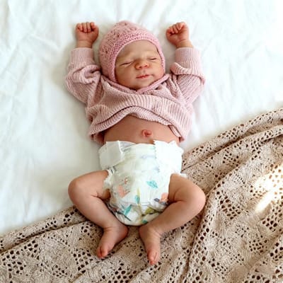 Realistische Reborn Babypop Meisje 45 cm - Wasbaar Siliconen Pasgeboren Speelgoed
