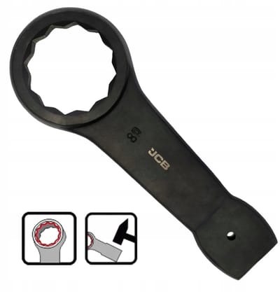 JCB Ringsteeksleutel 80mm Cr-V 12-punts dopsleutel