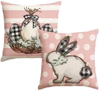 Dailygoody - Kussenslopen Set van 2 - Roze Stippen - Ultrazacht en Modern - 50 x 50 cm - Seizoensgebonden Decoratie - Geschikt voor Woonkamer en