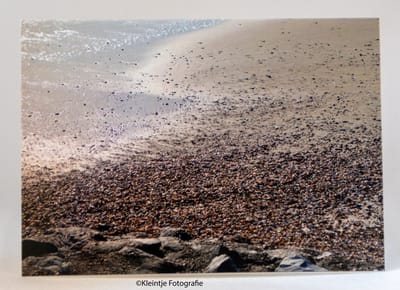 Kleintje fotografie Condoleance kaart strand