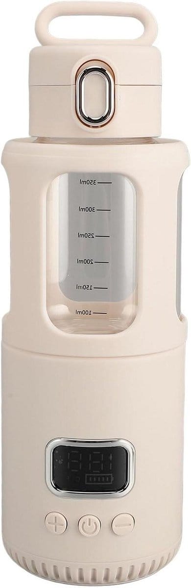 Draagbare Waterkoker - Flesverwarmer - Onderweg Opwarmen - Verstelbare Temperatuur - 350ml Capaciteit - Zwart