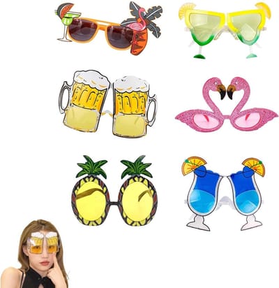 Feestbrillen set - Grappige brillen - Tropische feesten - Zes unieke ontwerpen - 6-delig - Multicolor