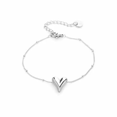 Bijoutheek Armband (Sieraad) Hart Ketting Balls Zilver