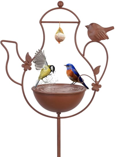 Dailygoods- Vogelbad Vrijstaand - Vogelbad op Voet - Vogeldrinkschaal - Voederstation voor Vogels - Waterplaats - Gietijzeren Waterschaal