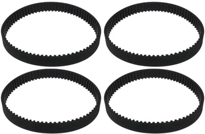 Dailygoods - aandrijfriem - stofzuiger vervangonderdeel - rubberen riem - zwart - 4x riemen - geschikt voor Dyson DC25 - 225 mm binnenomtrek