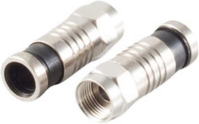 Compressie F-connector voor 7 mm kabel / recht