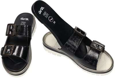 Ara -Dames - zwart - slippers & muiltjes - maat 39