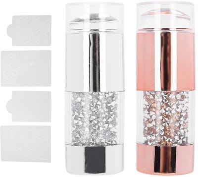 NTH products- Nagelstempels Siliconen Stempelset - Dubbele Kop - Afdrukschrapers - Nagelkunst - Gemakkelijk te Gebruiken - Uniek Zacht Materiaal - Nail Art Stamper
