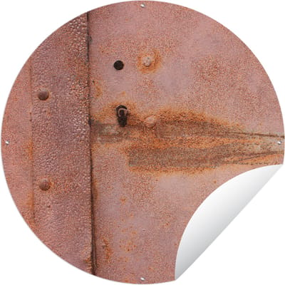 Tuincirkel Metaal - Roest - Industrieel - 60x60 cm - Ronde Tuinposter - Buiten