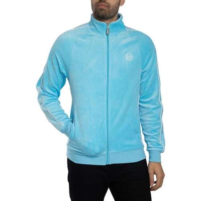 Trainingsjack Sergio Tacchini Tasso Velour Track Top Jacket Baltic Sea/White