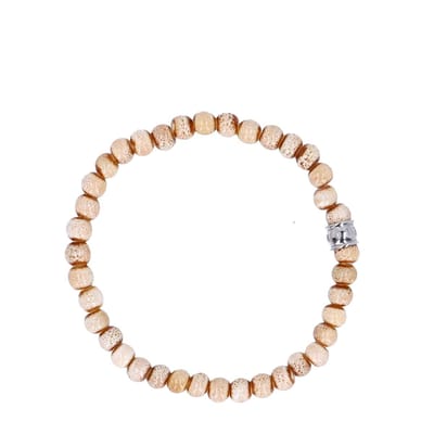 Manfield - Heren - Beige armband van keramische kralen - Maat 1