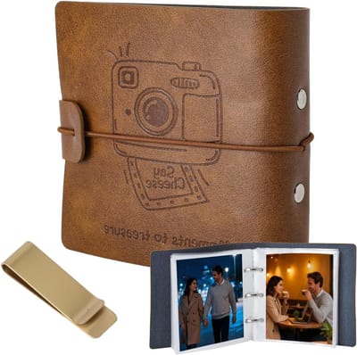 Mini Fotoalbum met 50 Compartimenten - Compacte Fotoboek voor Herinneringen, Kleine Fotoalbums en Persoonlijke Collecties